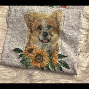Brand new unisex sunflower corgi T-shirt